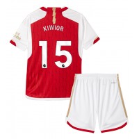 Camisa de time de futebol Arsenal Jakub Kiwior #15 Replicas 1º Equipamento Infantil 2023-24 Manga Curta (+ Calças curtas)